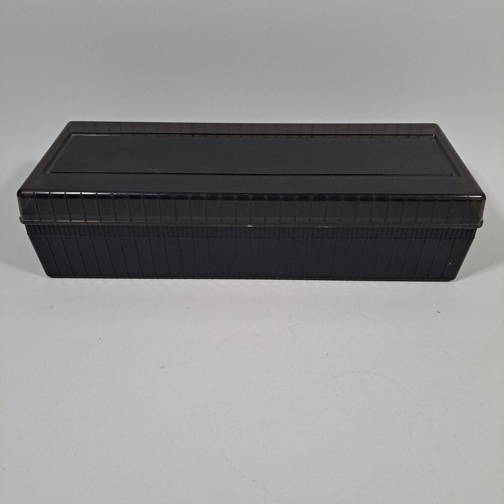 15 Slot Cassette Tape Storage Case All Black - READ DESCRIPTION 80s